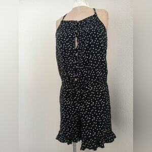 Black and White Polka Dot Romper